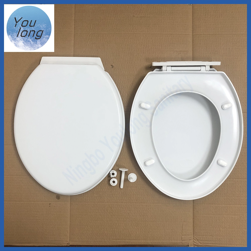 Simple Single Press Quick Release Thin Wc Seat Cover Slow Drop PP Toilet Seat