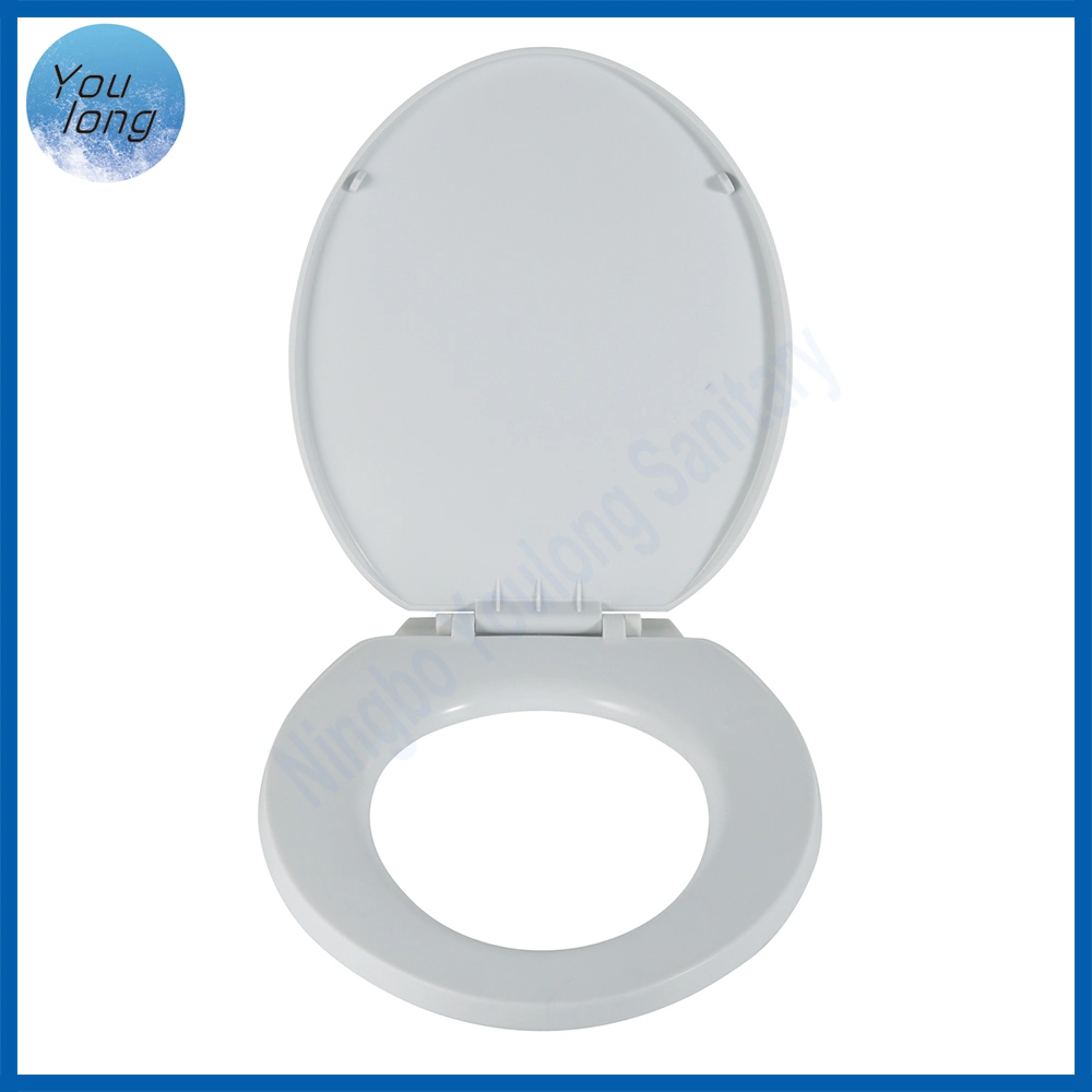 Simple Single Press Quick Release Thin Wc Seat Cover Slow Drop PP Toilet Seat