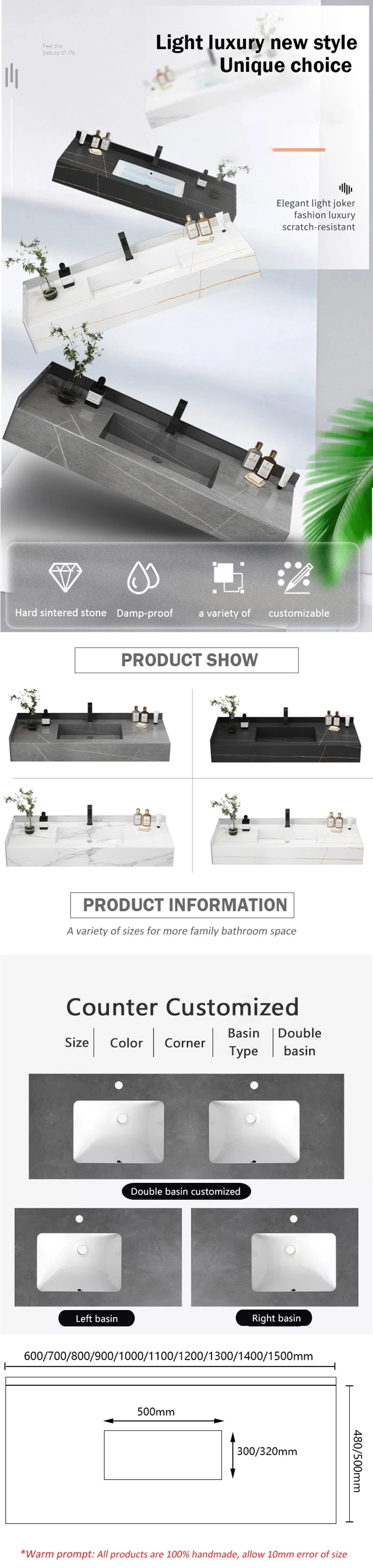 Marble Lavabo Basin Large Vanity Solid Surface Bathroom Wall Hung Artificial Stone China Vanity Tops Sink